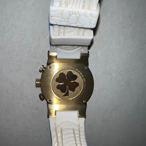 Mulco White Chronograph Watch with Gold-Tone Accents - Picture 2 of 5